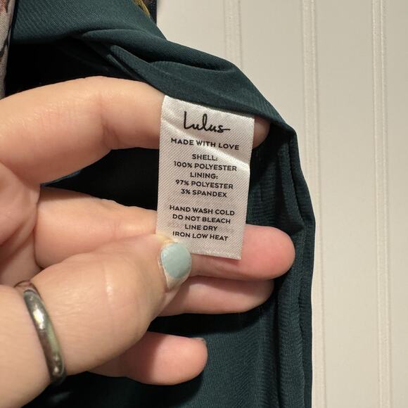 Lulus My Favorite Flower Emerald Spring Floral Midi Skirt Cottage Size Large - Picture 6 of 7